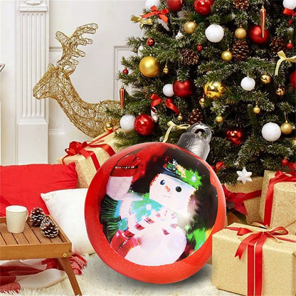 Christmas Ornament Ball Outdoor Pvc 2 ft Inflatable Decorated Ball PVC Giant Big Large Balls Xmas Tree Decorations Toy Ball