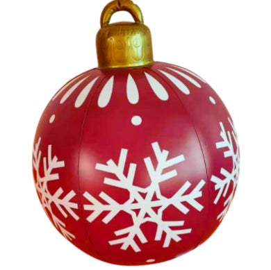 Christmas Ornament Ball Outdoor Pvc 2 ft Inflatable Decorated Ball PVC Giant Big Large Balls Xmas Tree Decorations Toy Ball